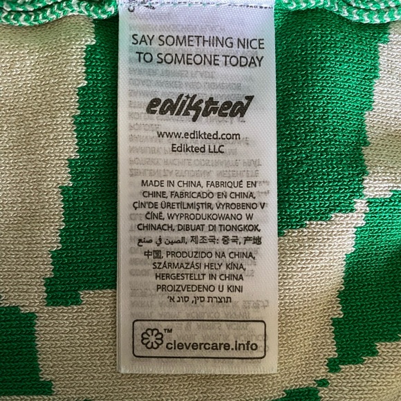Edikted Green and white Kaleidoscope Sweater, XS/S, NWT - Picture 9 of 10